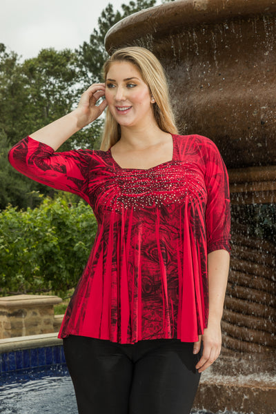 The Red Peacock Top