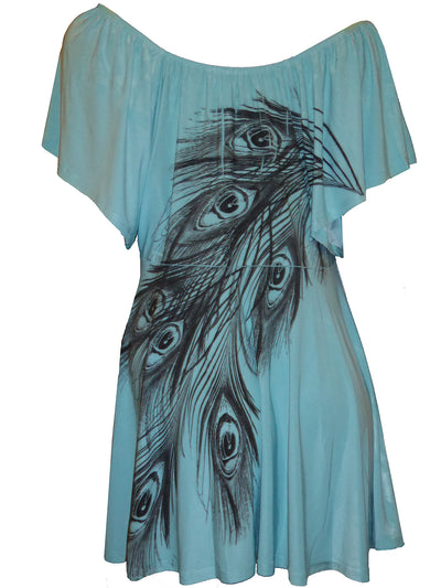 Plus Size Tops | Blue V-Neck Top | Made In USA | Funfash