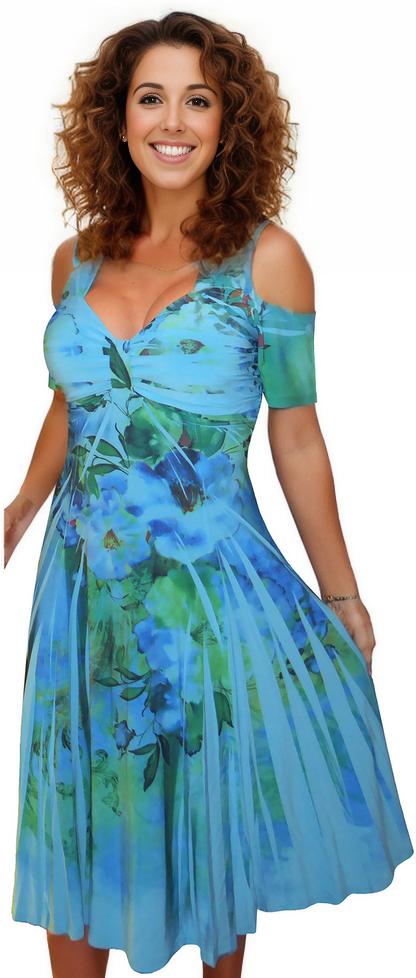 Plus Size Dress | Blue Swing Dress | Made In USA | Funfash