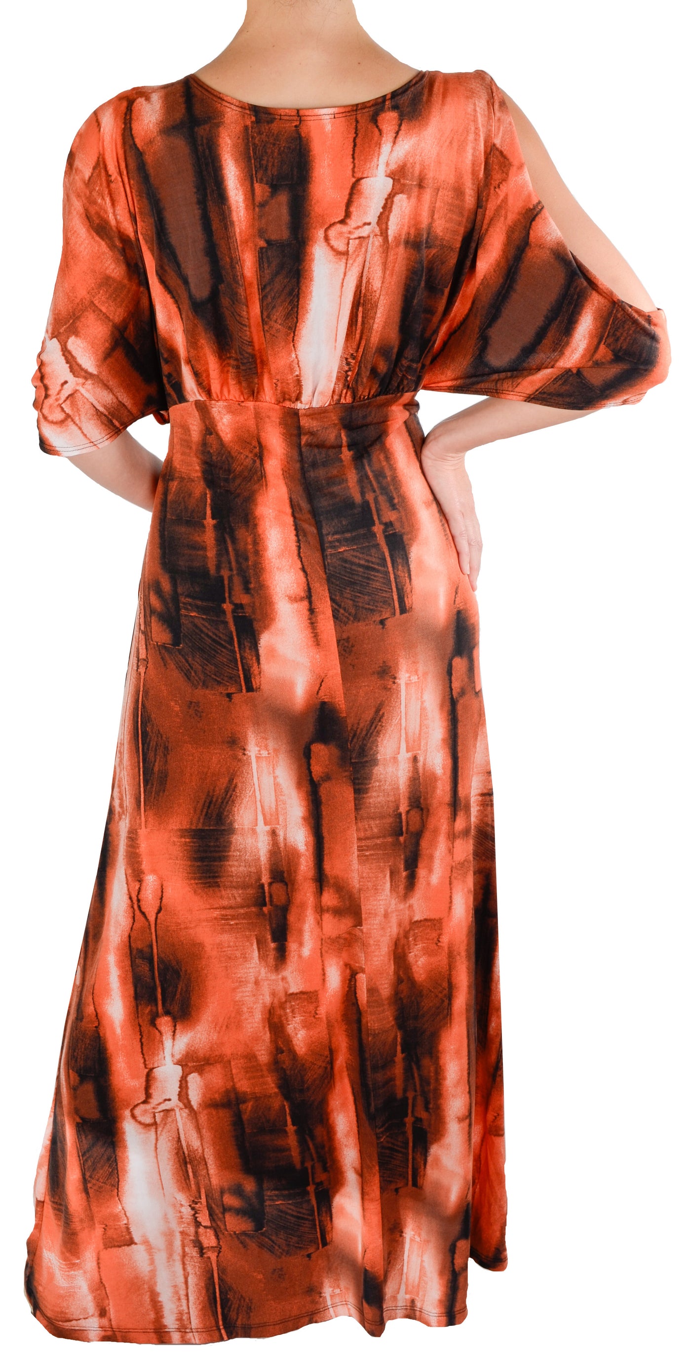 Plus Size Dresses| Peach Maxi Dress | Made In USA | Funfash
