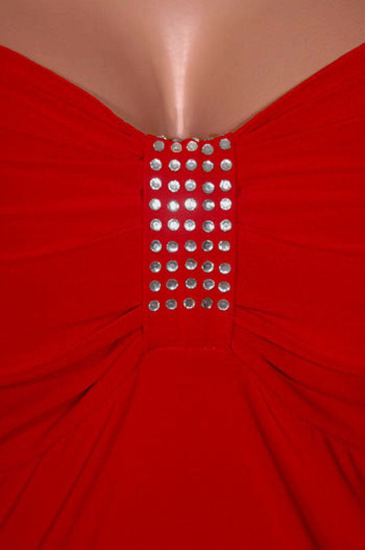Plus Size Dress | Plus Size Classic Red Dress | Made In USA | Funfash