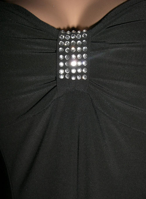 Funfash Plus Size Black Empire Waist Cocktail Dress