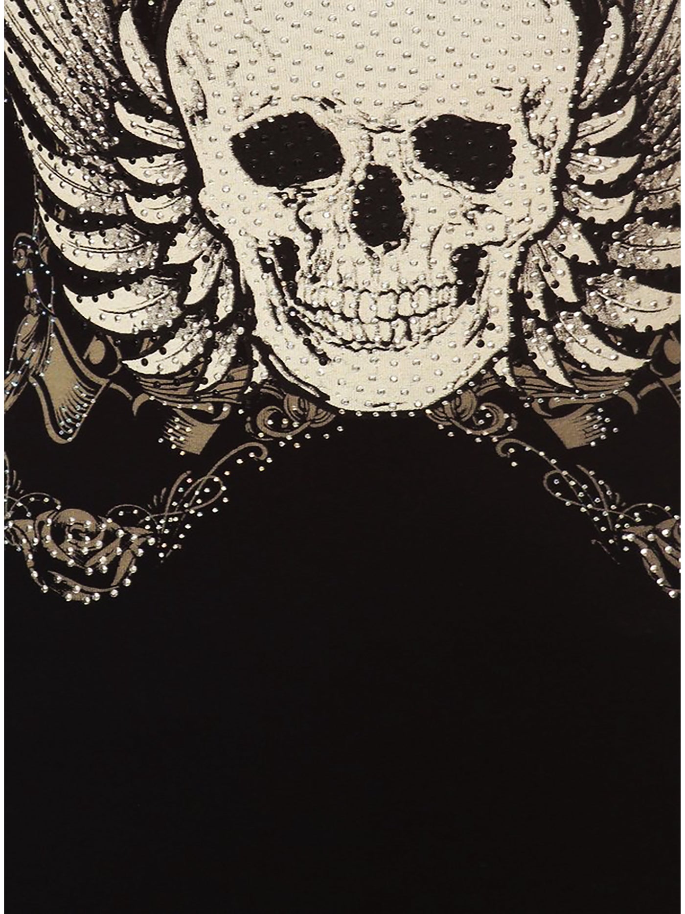 Plus Size Tops | Gothic Skull Tattoo V-Neck Top | Made In USA | Funfash