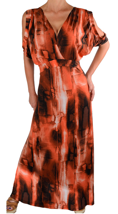 Plus Size Dresses| Peach Maxi Dress | Made In USA | Funfash
