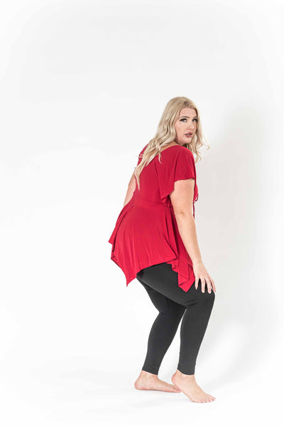 The Fun Red V-Neck Top