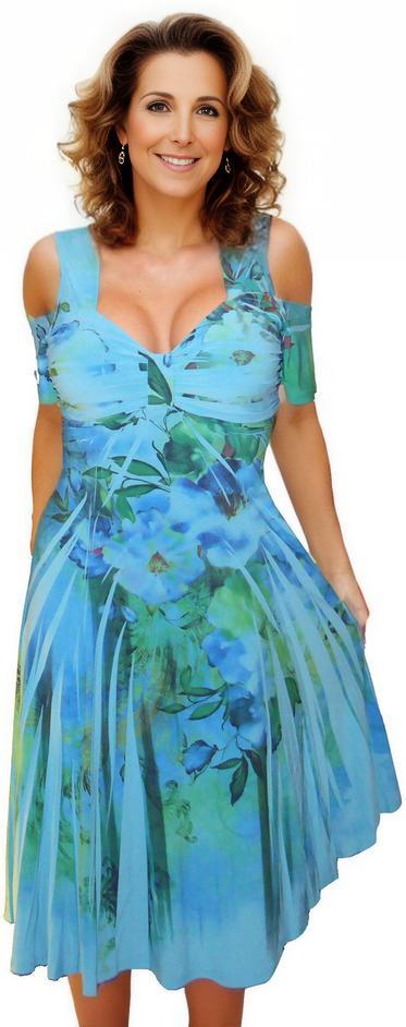 Plus Size Dress | Blue Swing Dress | Made In USA | Funfash