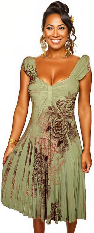 Plus Size Dress | Sage Green Dress | Made In USA | Funfash