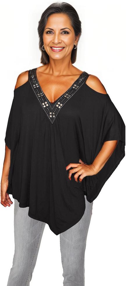 Plus Size Tops | Open Shoulders Top | Made In USA | Funfash