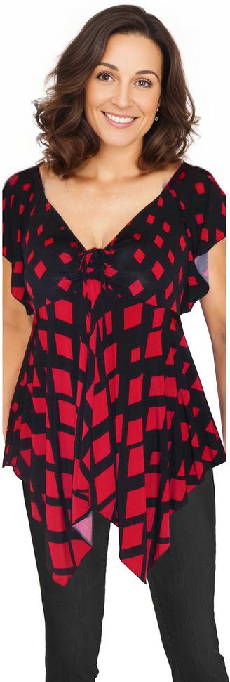 Plus Size Tops - Blouses | Slimming V-Neck Top | Made In USA | Funfash