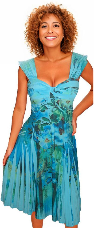 Plus Size Dress | Ocean Blue Dress | Made In USA | Funfash
