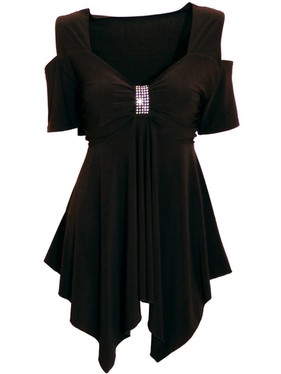 Plus Size Tops - Blouses | Sexy Shoulders Top | Made In USA | Funfash